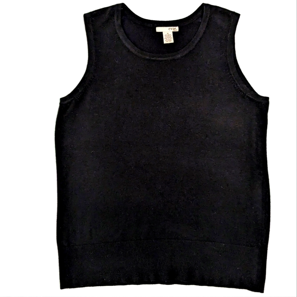 Evie Woman Sleeveless Top Black 1X